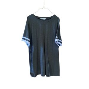 Adibosy XXL Gray Baseball Tee Shirt Oversized Top Relaxed Fit‎ Casual